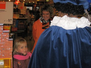 Een gevulde schoen ophalen